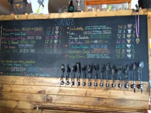The menu at Fonta Flora Brewing